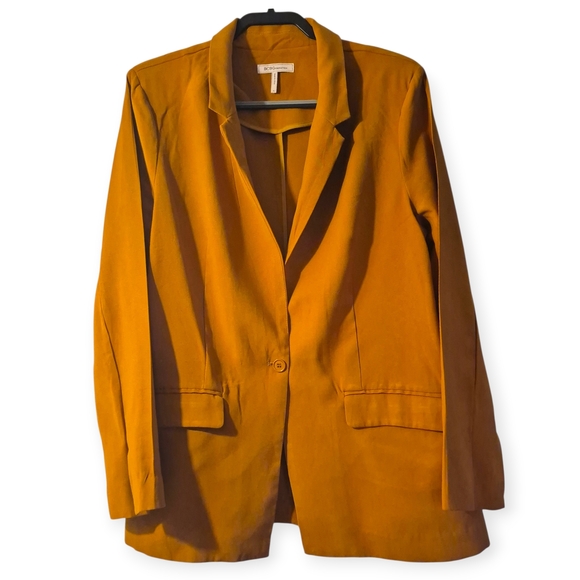 BCBGeneration Carmel Brown One Button Long Sleeve Blazer Sz XL - Picture 7 of 9